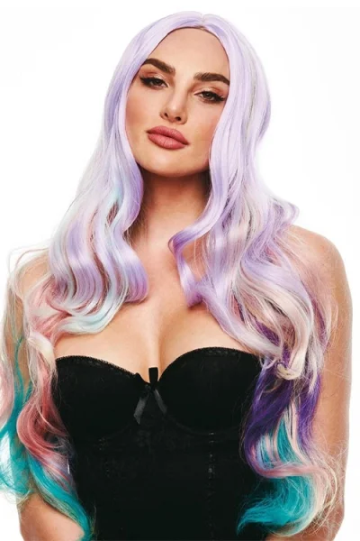 Ella Pastel Rainbow Mermaid Wig By Pleasure Wigs