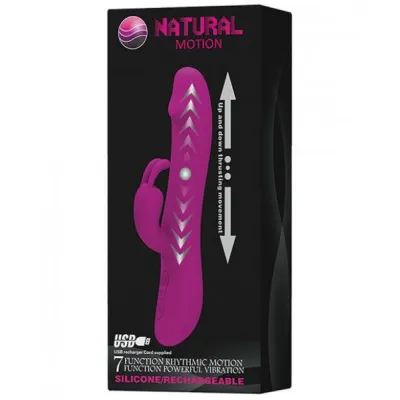 Pretty Love Natural Motion 7 Function Rabbit Silicone Purple