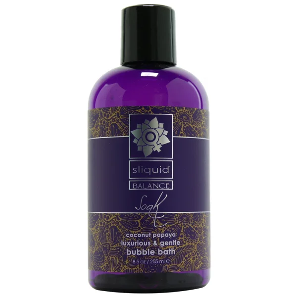 Sliquid Soak Luxurious Gentle Bubble Bath Coconut Papaya 8.5 fl oz