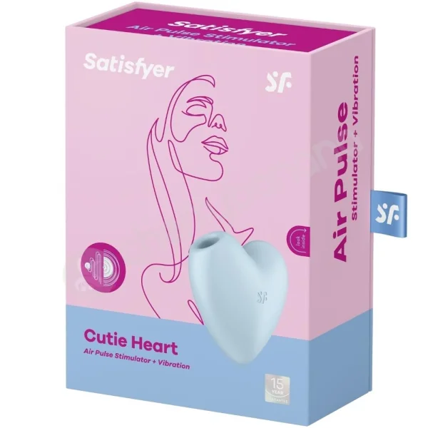 Satisfyer Cutie Heart Blue Clitoral Air Pressure Waves & Vibration