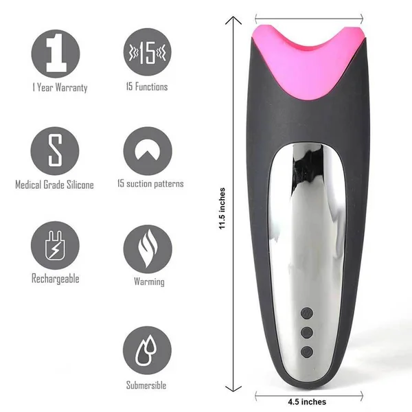 Piper Rechargeable Multi-Function Warming & Vibrating Masturbator by Maia Toys — image 6 of 6