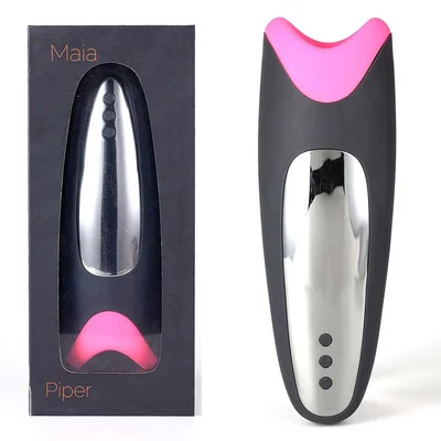 Piper Rechargeable Multi Function Warming Vibrating Masturbator by Maia Toys