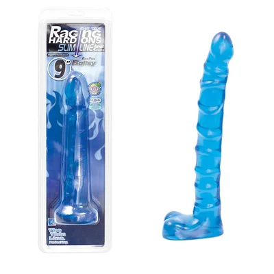 Raging Hard Ons Slimline 9 Inch Crystal Jelly Anal Dildo by Doc Johnson