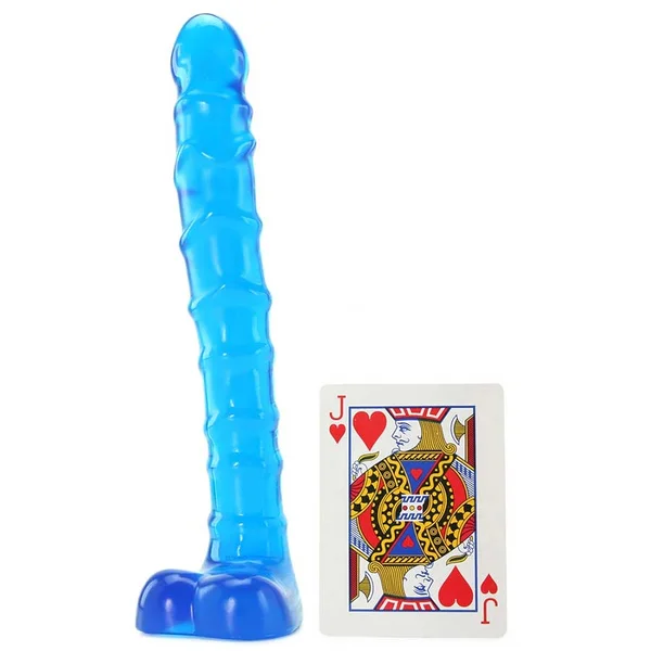 Raging Hard-Ons Slimline 9 Inch Crystal Jelly Anal Dildo by Doc Johnson — image 6 of 7
