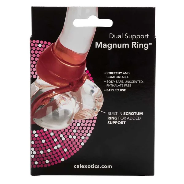 Dual Support Magnum Cock and Ball Ring by Cal Exotics | Red — image 6 of 6