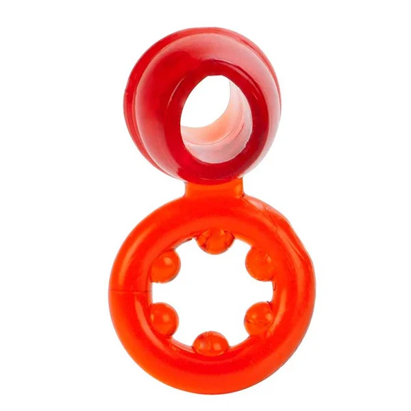 Dual Support Magnum Cock and Ball Ring by Cal Exotics | Red — image 2 of 6