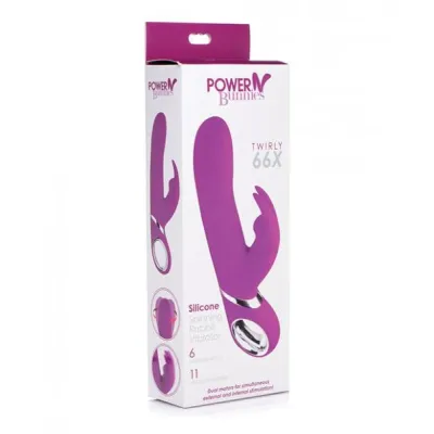 Curve Novelties Power Bunnies Twirly 66x Purple