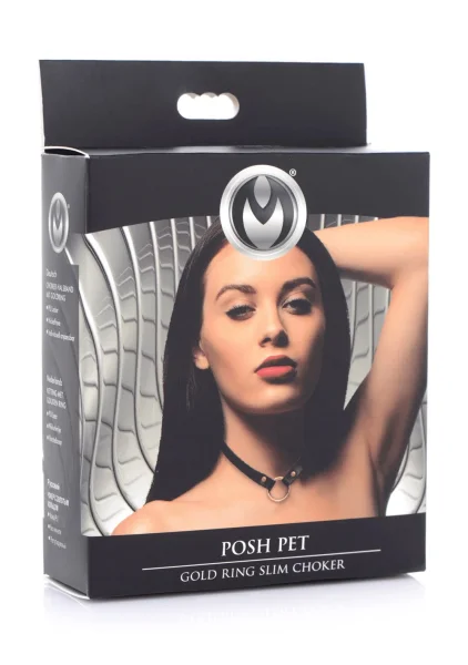 Posh Pet Gold Ring Slim Choker