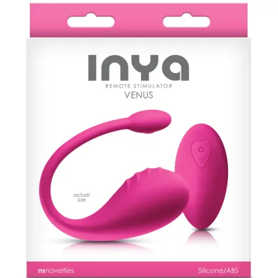 INYA Venus Pink Pink USB Rechargeable Stimulator with Remote