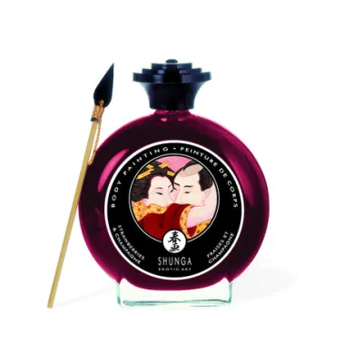 Shunga Edible Body Paint Champagne Strawberry 3 5oz