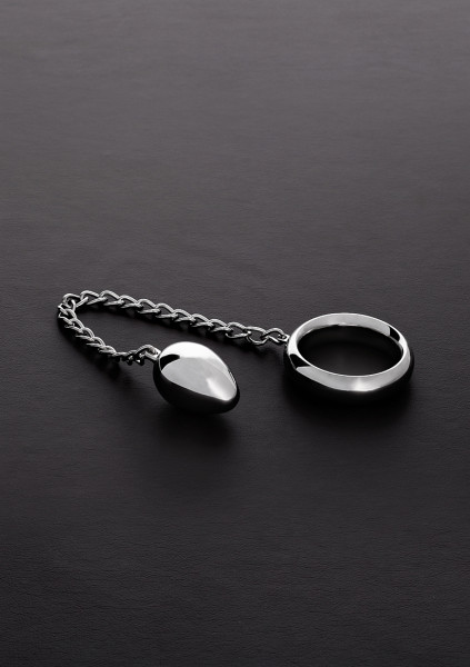 Donut C-Ring Anal Egg (45/45mm) with chain - Electric Penis Ring