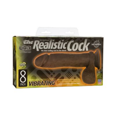 The Realistic Cock Ur3 Vibrating 8 Inch Brown