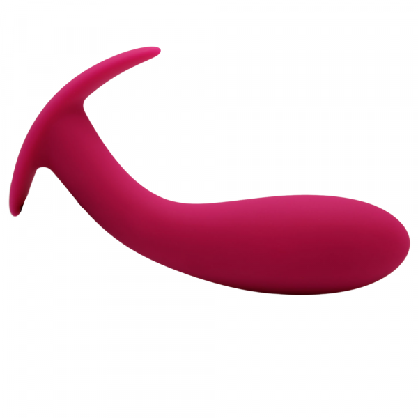 Curved Silicone Butt Plug With Flared Base