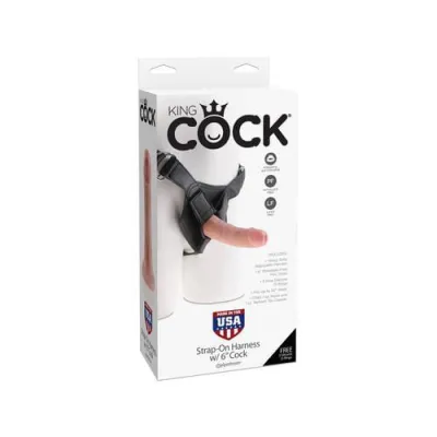 King Cock Strap on Harness With 6 Inch Cock Light