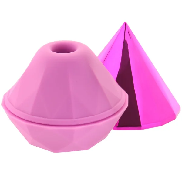 Sugar Pop Jewel Rechargeable Silicone Pressure Wave Clitoral Stimulator - Pink