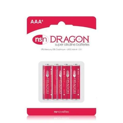 Dragon Alkaline Batteries AAA 4 Pack