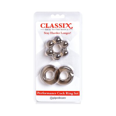 Classix Performance Cock Ring Set smoke