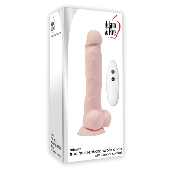 Adam & Eve Adam's True Feel Rechargeable Dildo - Flesh — image 4 of 11
