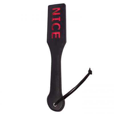 Bondara Naughty Or Nice Faux Leather Slapper Paddle 12 5 Inch