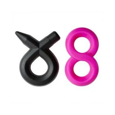 Extreme Bondage Gear Pro Sensual Silicone Super 8 Ring Tie Sling 2 Pack
