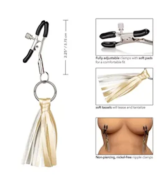 Nipple Play Playful Tassels Nipple Clamps - Gold — image 19 of 21