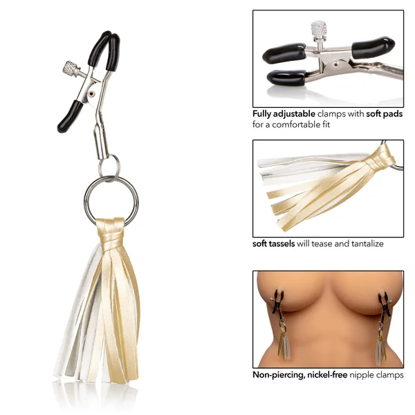 Nipple Play Playful Tassels Nipple Clamps - Gold — image 25 of 25