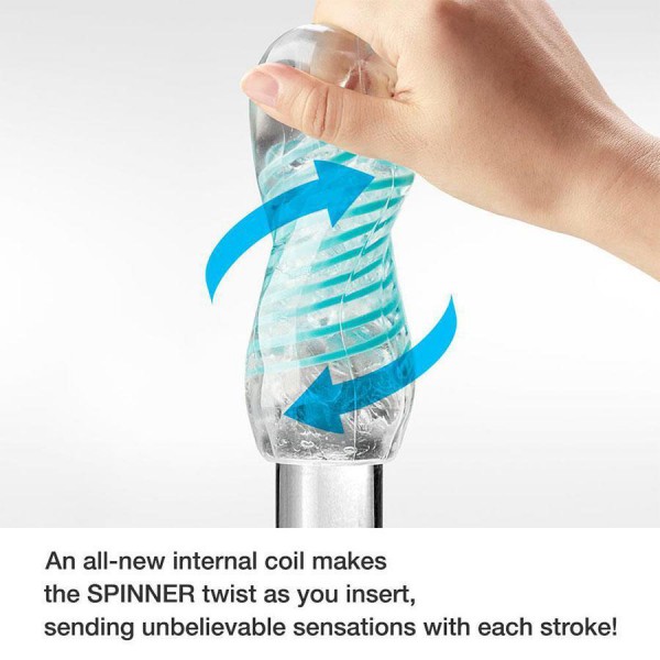 Tenga Spinner Spiral Motion 5.1" Masturbator - Shell Texture