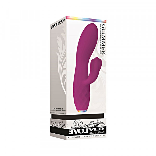 Evolved Glimmer 7 Function Dual Motors Rechargeable Silicone Waterproof Purple