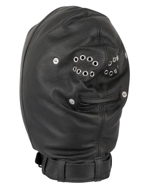 Leather Isolation Mask - Black