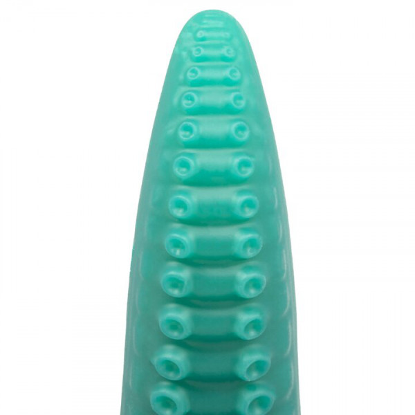 The Octopussy Monster Green Tentacle Swirl Dildo - 8 Inch — image 4 of 5