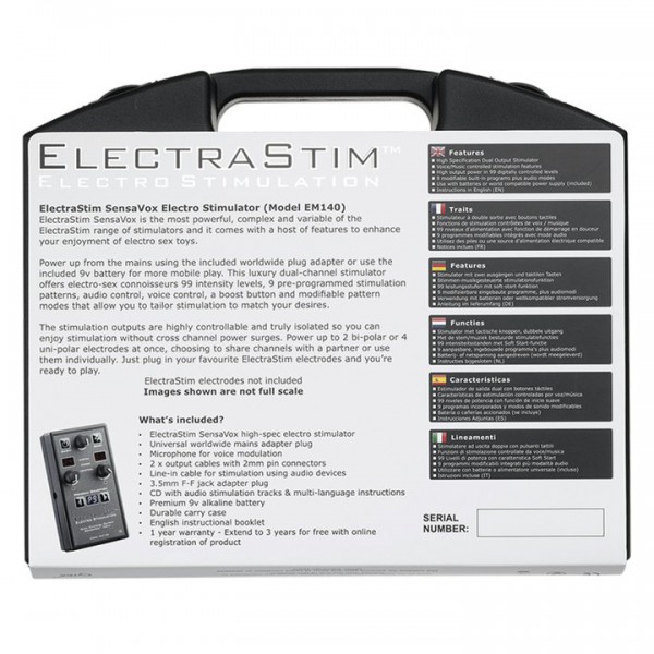 ElectraStim EM140 SensaVox Power Unit Dual Channel Electrosex Kit