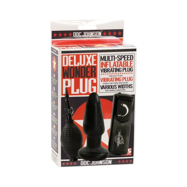 Deluxe Wonder Plug Inflatable Vibrating Black — image 16 of 21