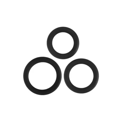 Adam and Eve Silicone Cock Ring Stamina Set 3 Pce