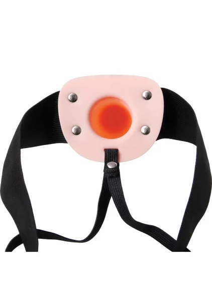 Adam & Eve Soft Hollow Strap On - Flesh