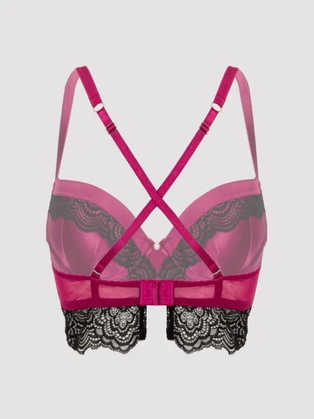 Lovehoney Satin Romance Purple Push-up Bra