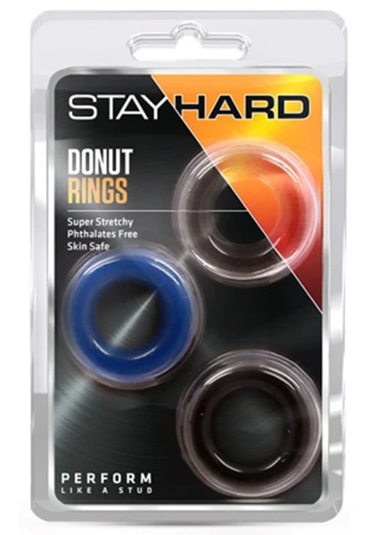 Stay Hard Donut Rings - 3 Pack