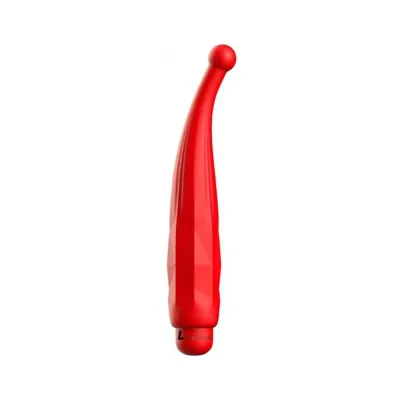 Bullets Discreet Luminous Lyra Abs Bullet With Silicone Sleeve 10 Speeds Red