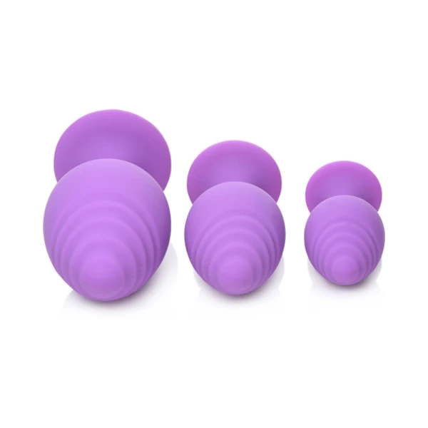 Gossip Swirlies Anal Plug Trio Set Silicone Violet — image 5 of 9