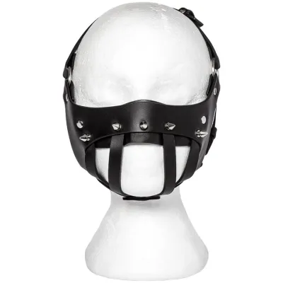 Bondara Edge Servitude Faux Leather Studded Muzzle Harness