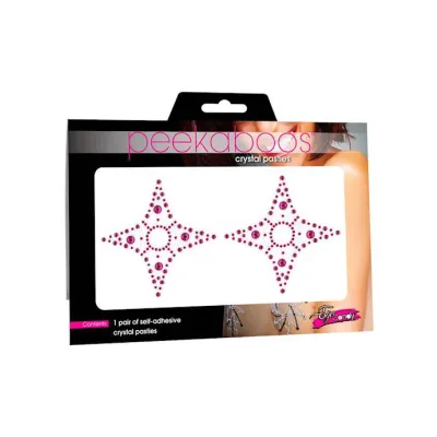 Crystal 4 point Rhinestone Pasties Pink