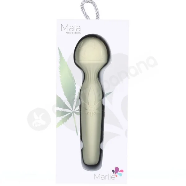 Maia Marlie 420 Massage Wand With Hemp Leaf Design