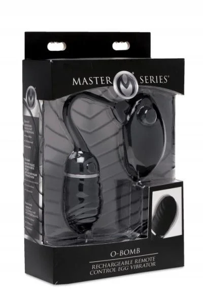 O-Bomb Rechargeable Remote Control Egg Vibrator Black