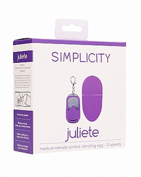 Juliete Remote Control Vibrating Egg - Purple