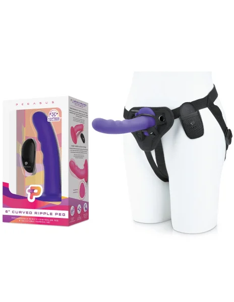 Pegasus 6" Curved Wave Peg Strap-On Set