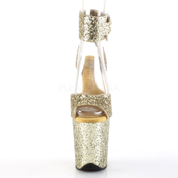 8 inches Heel, 4 inches PF Glitter Ankle Strap Sandal — image 10 of 25