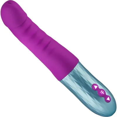 Cadenza Rechargeable Silicone Thrusting Dildo By FemmeFunn Purple