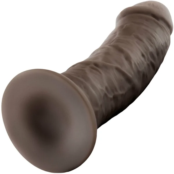 Au Naturel 8 Inch Sensa Feel Dual Density Dildo By Blush - Chocolate