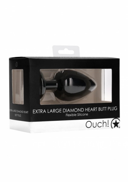 Extra Large Diamond Heart Butt Plug