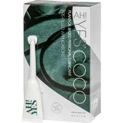 AH YES COCO Plant Oil Based Personal Lubricant 6 17 oz Single Use Applicators