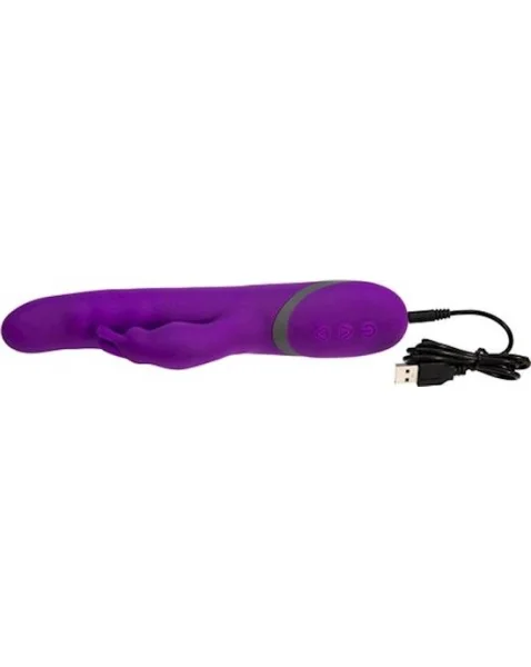 The Cha-cha Rabbit Vibrator - Purple - 9.2 Inch